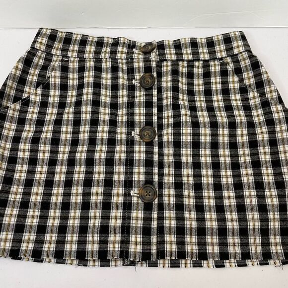 New! Hollister| XSmall Has Stretch Cotton Plaid Mini Skirt - Picture 7 of 12